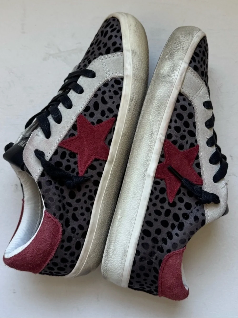 Steve Madden NY90 Philosophy Calf Hair Animal Print Sneakers